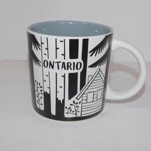INDIGO Provinces of Canada ONTARIO Scene Coffee Mug Gray Inside